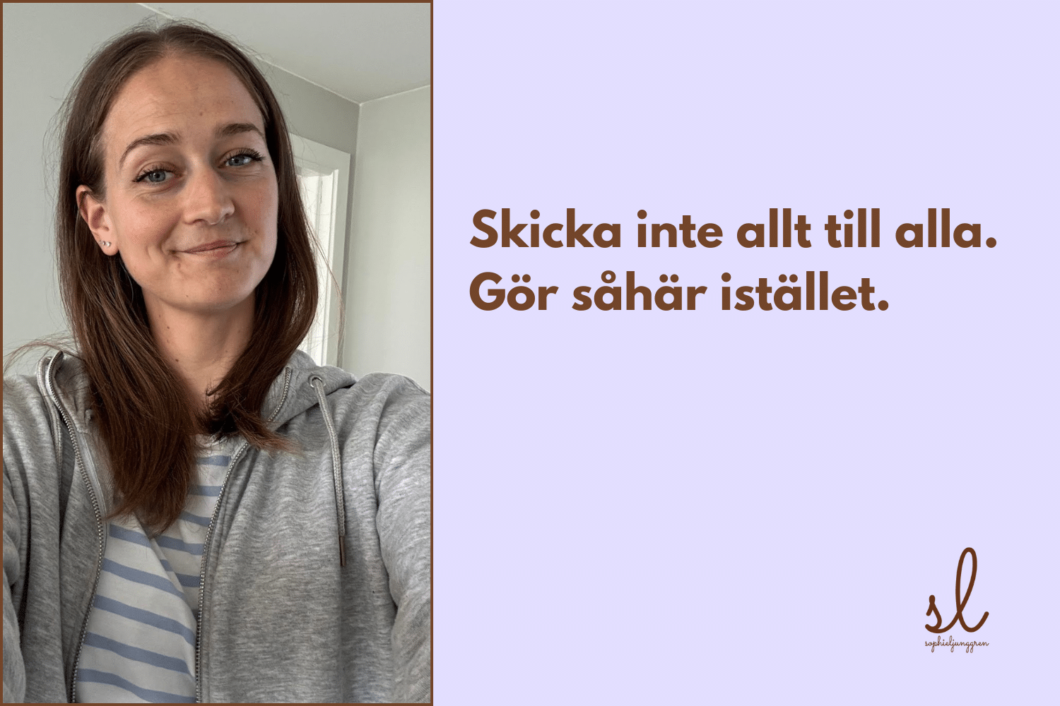 Bild på Sophie Ljunggren med råd om effektiv e-postmarknadsföring